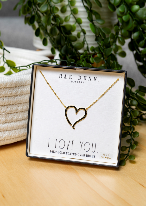 i love you heart necklace