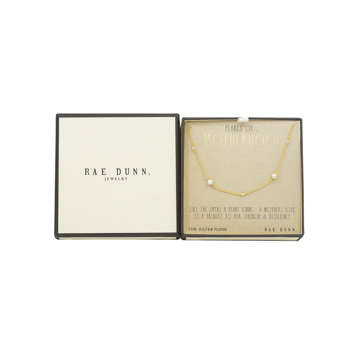 Rae Dunn PEARLS OF MOTHERHOOD Necklace in Gold