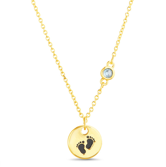 Rae Dunn baby BOY necklace in OH BABY! scrapbook box