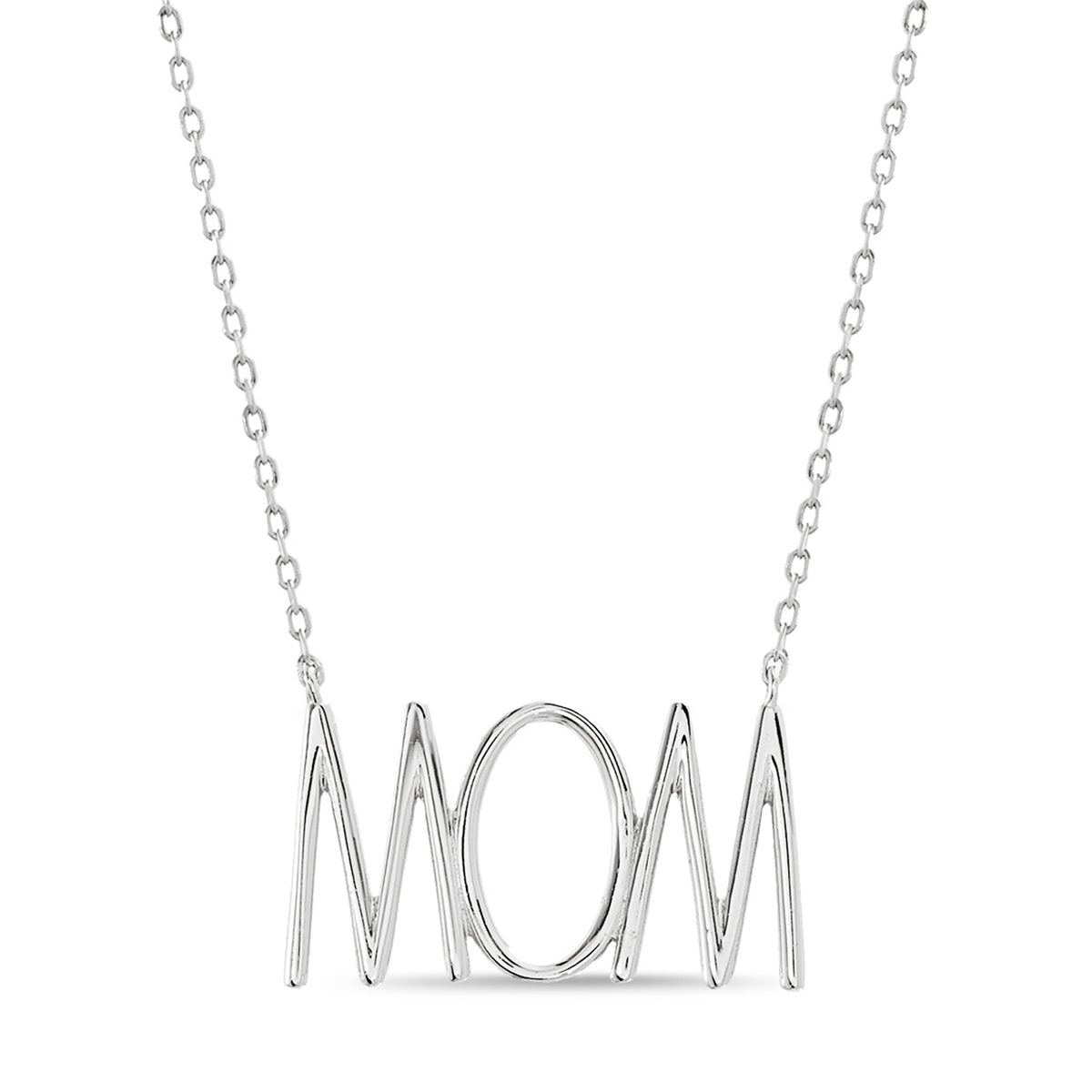 Rae Dunn MOM station necklace in sterling silver in BEST MOM EVER gift box