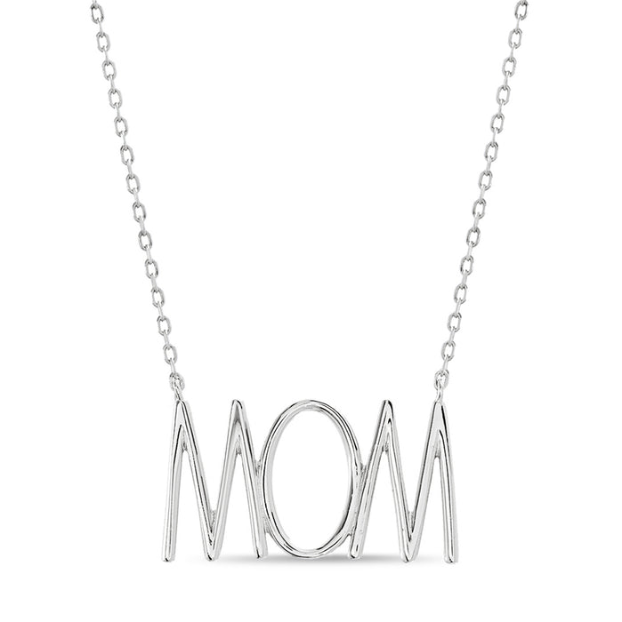 Rae Dunn MOM station necklace in sterling silver in BEST MOM EVER gift box