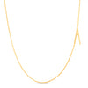 Rae Dunn Asymmetrical Initial Necklace in Yellow Gold Plated Brass