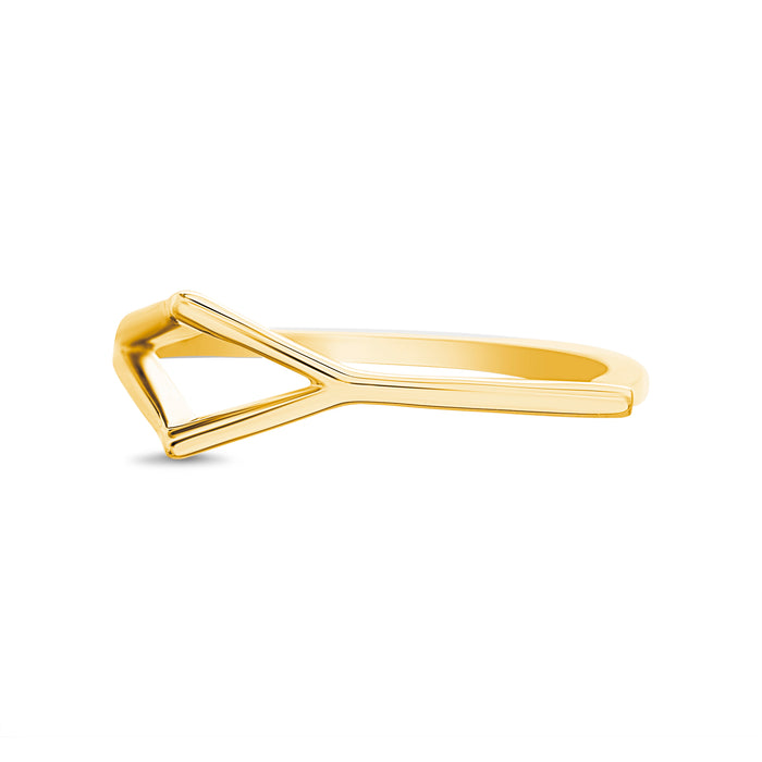 Rae Dunn initial ring in yellow gold plated brass